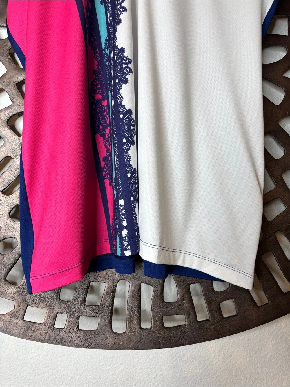 💙 EP Pro Women’s Golf Polo XL Navy Pink White Stretch Performance Top 💙 - Picture 3 of 10